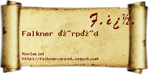 Falkner Árpád névjegykártya
