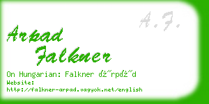 arpad falkner business card